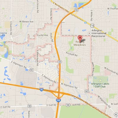 Map of Rolling Meadows, IL
