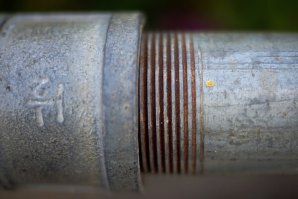 An image of a lead pipe to show the lead pipes that run through Chicago’s water mains. 
