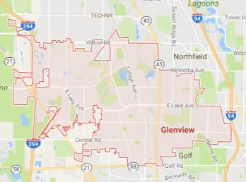 Map Glenview, Illinois
