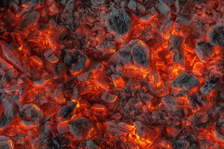 Burning coals that will produce coal ash