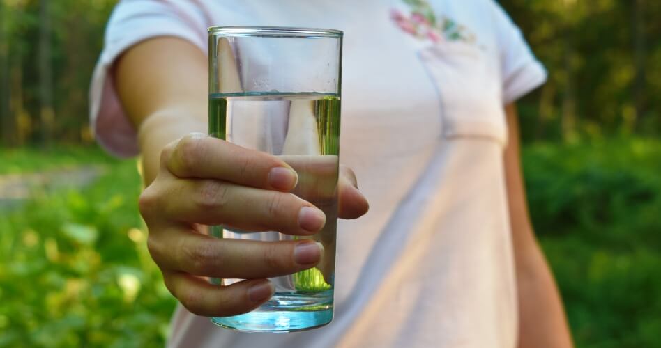 An image of a glass of cleaner and healthier drinking water.