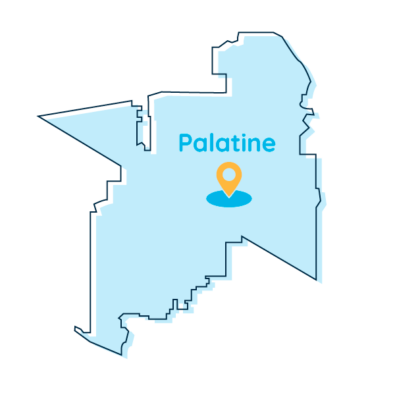 Map of Palatine water region
