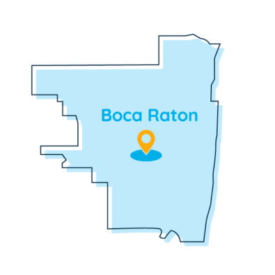 A map of Boca Raton