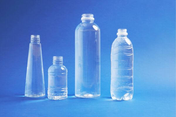 Plastic water bottles showing cost of bottled water