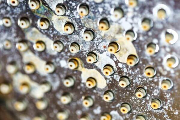 Hard water on showerhead