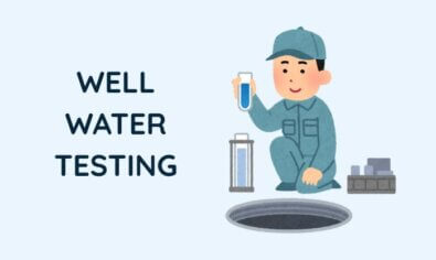 Man doing well water testing