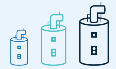 Different water heater size